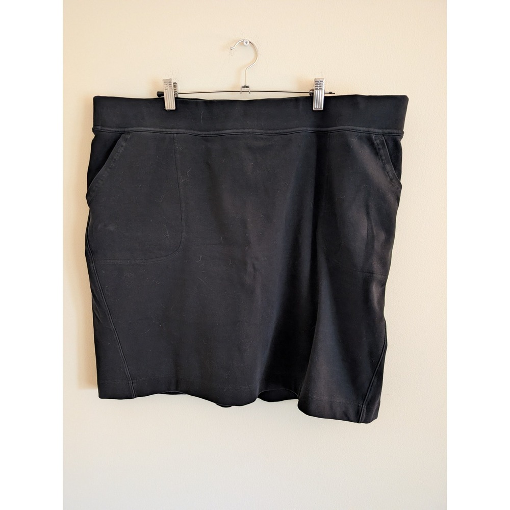 Duluth Trading Black Cotton Performance Skort XL Skirt athleisure workout gorp